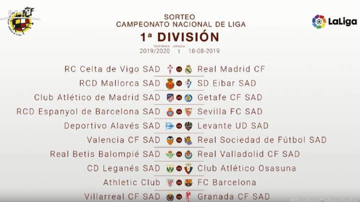 La liga Fixtures