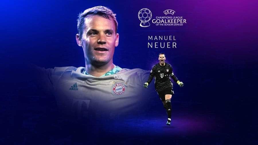 Manuel Neuer wins the UEFA Men's Best Goalkeeper Award