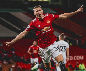 Scott Mc'Tominay celebrating his goal for Manchester United vs Leeds United in the Premier League. Photo credits: Manchester United Instagram