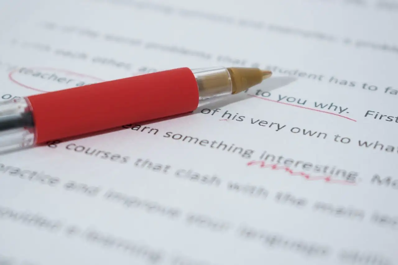 Your essay will be proofread to check for any errors