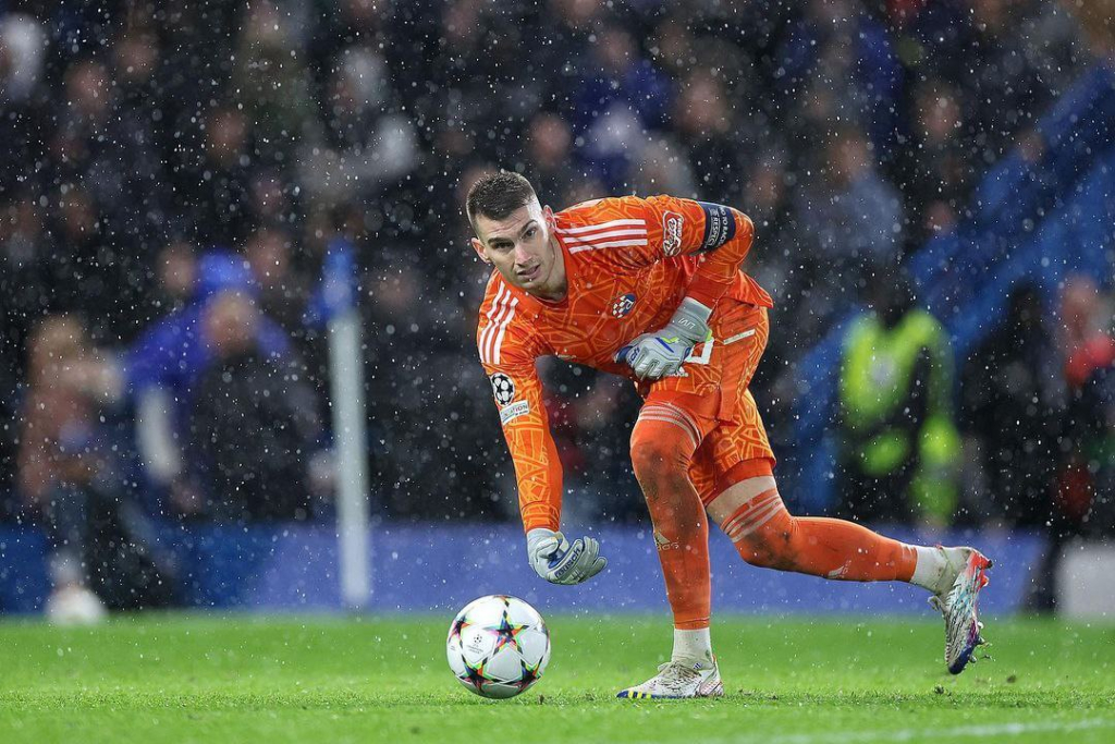 Livakovic in action for the Croatian national team